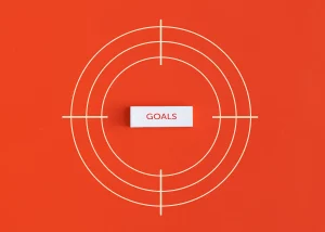 Target graphic with goals in the centre